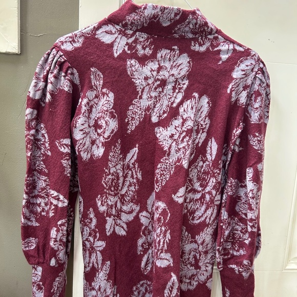 Free People Floral Sweater Dress Size M - Picture 4 of 7